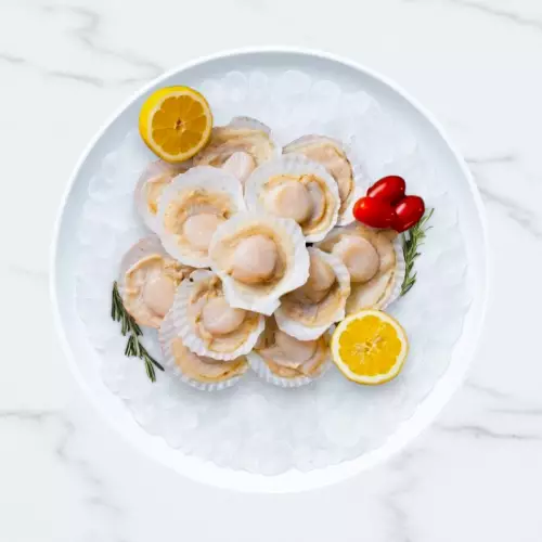Морской гребешок на полустворке, Россия, 1 кг