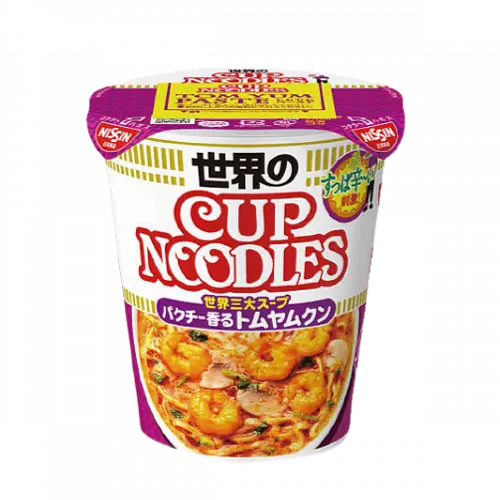 Лапша б/п Nissin острый Том Ям, Япония, 75 г