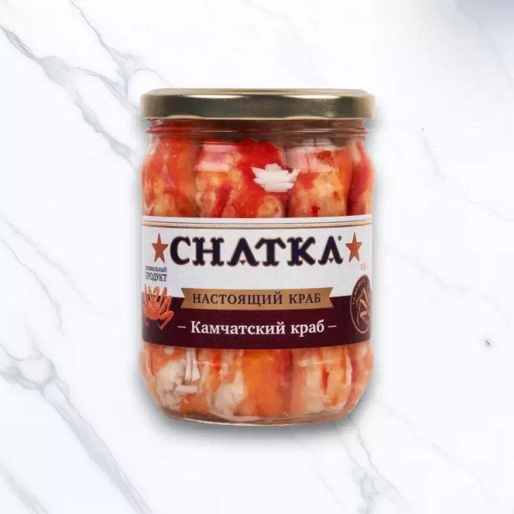Мясо краба камчатского в заливке, Россия, 500 г