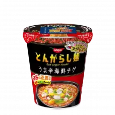 Лапша пшеничная Nissin Seafood Jjigae с кимчи, морепродуктами и чили, Япония, 63 г