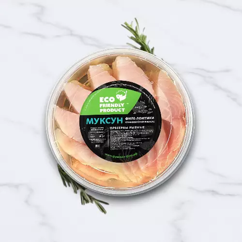 Филе-ломтики муксуна в масле, Россия, 500 г