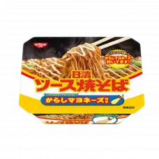 Лапша б/п Nissin с овощами, горчичным майонезом караши и соусом якисоба, Япония, 108 г