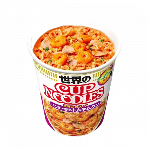 Лапша б/п Nissin острый Том Ям, Япония, 75 г