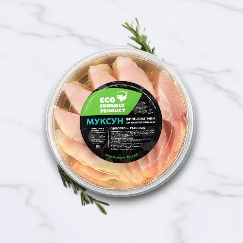 Филе-ломтики муксуна в масле, Россия, 500 г