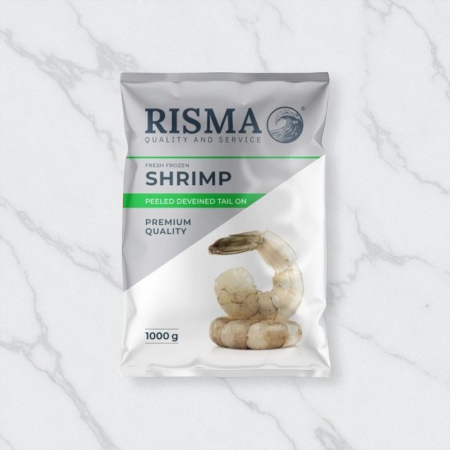 Креветка Risma королевская Ваннамэй 26/30 б/г с хвостом, Индия, 1 кг